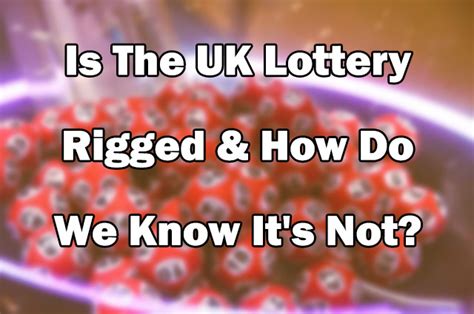 the lottery is rigged